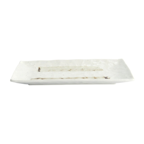 Servierplatte Mino Craft Weiß/Braun, Steinzeug, 31 × 17 cm, Art.-Nr. 16874