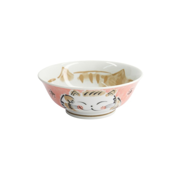 Reisschale Fuku Cat Neko Kawaii Rot, Porzellan, 1 L, Art.-Nr. 16904