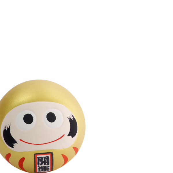 TDS, Glücksbringer / Lucky Charm Daruma, Dekoration, Gold, Ø 6x6x6cm - Art Nr: 16917