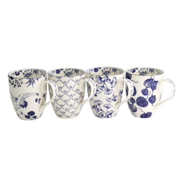 Tassen-Set Flora Japonica Blau in Geschenkbox, 4-tlg., Porzellan, 380 ml, Art.-Nr. 16975