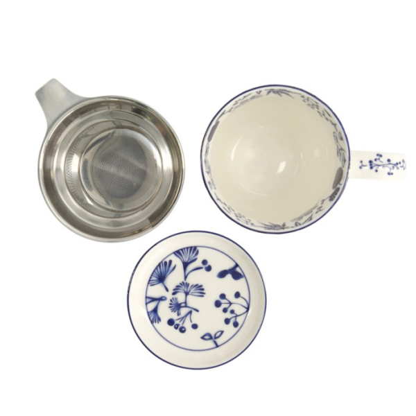 Mug Flora Japonica Crane Blue in a gift box, Porcelain, 380 ml, Item No. 16978
