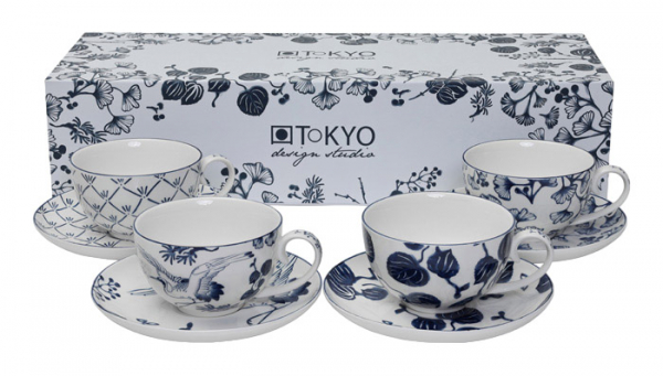 4 stk Tassen Set mit Untertassen bei Tokyo Design Studio (Bild 1 von 6)