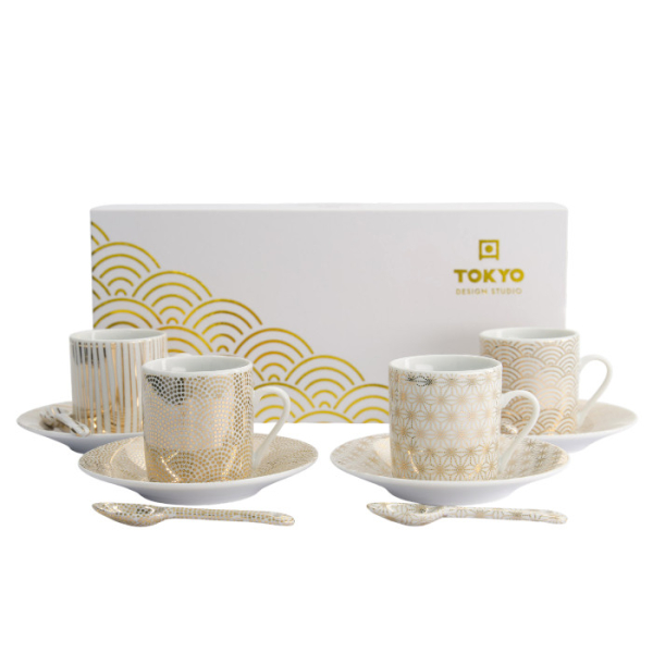 TDS, Espresso Set, Nippon Gold, 12-piece set, Item No. 17154