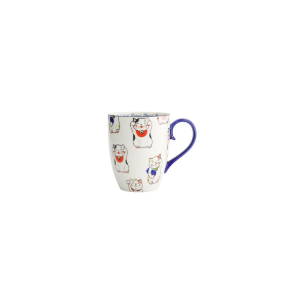 Mug Kawaii Lucky Cat Classic White in a gift box, Porcelain, 380 ml, Item No. 17619