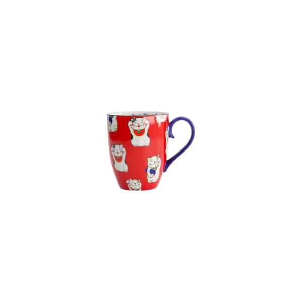 Tasse Kawaii Lucky Cat Classic Rot in Geschenkbox, Porzellan, 380 ml, Art.-Nr. 17628