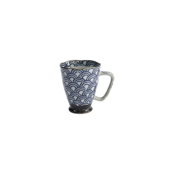 Tasse Wave Blau/Grau, Steinzeug, 400 ml, Art.-Nr. 17722