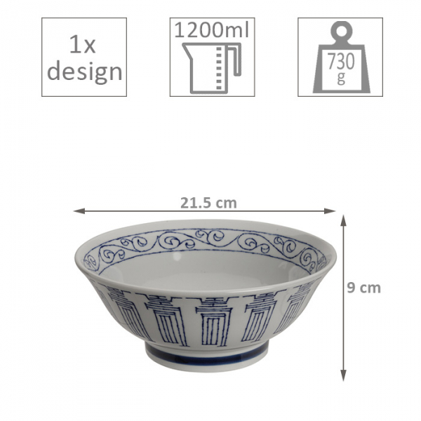 Mixed Bowls Kotobuki Blue Ramen Schale bei Tokyo Design Studio (Bild 3 von 3)
