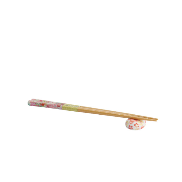 TDS, Chopstick Set, Floral incl. chopstick rests, 5 pair, 22,5 cm, Item No. 17905