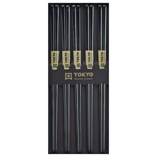 Stainless Steel Black Chopstick Set at Tokyo Design Studio 