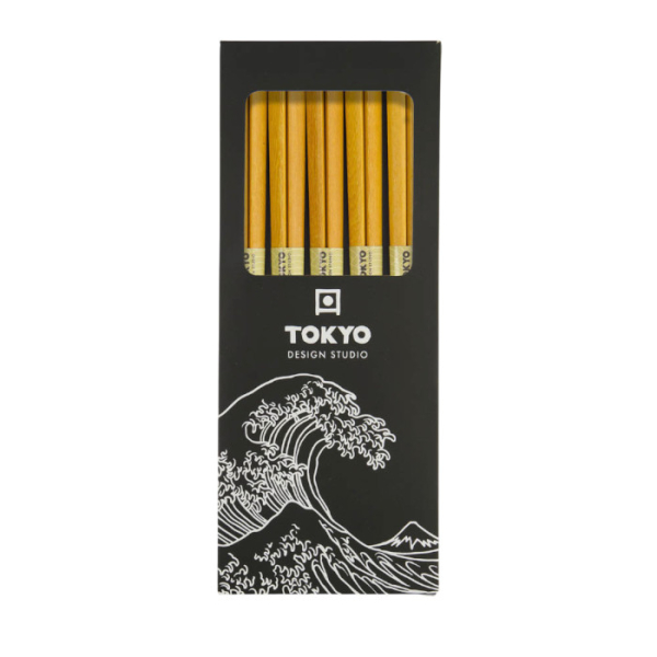 TDS, Chopstick Set, Light Wood, Kitchenware, 5 pair, 22 cm, Item No. 17935