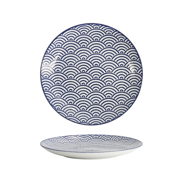 Plate Nippon Blue Waves, Porcelain, &Oslash; 20.6 cm