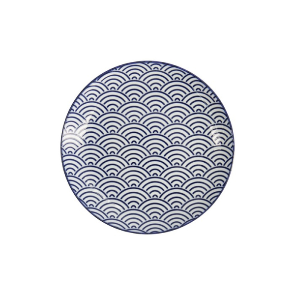 Plate Nippon Blue Waves, Porcelain, Ø 20.6 cm, Item No. 17954