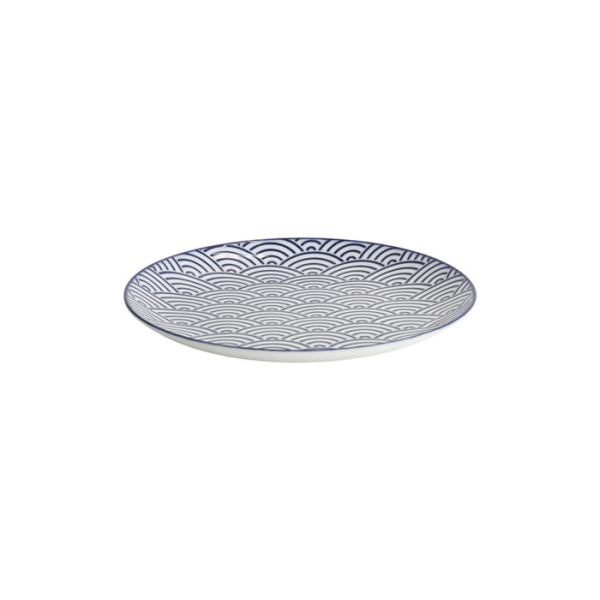 Plate Nippon Blue Waves, Porcelain, Ø 20.6 cm, Item No. 17954