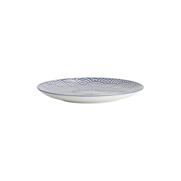 Plate Nippon Blue Waves, Porcelain, Ø 20.6 cm, Item No. 17954