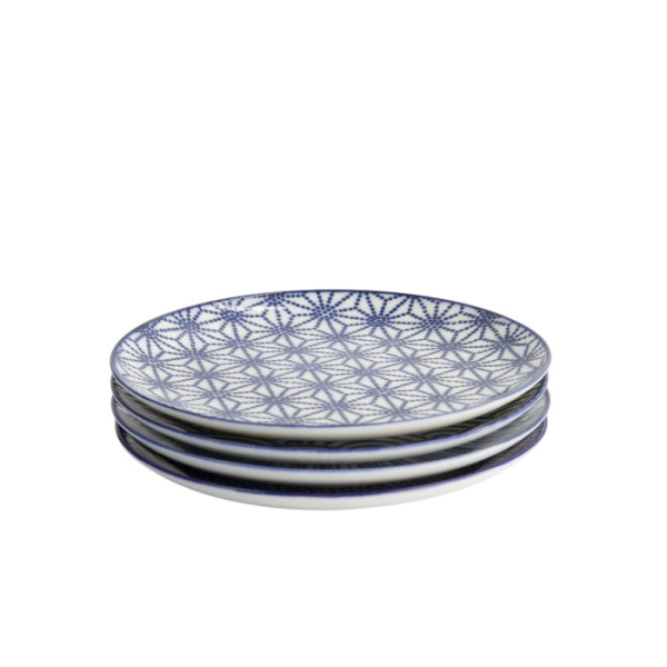 Teller-Set Nippon Blue Blau/Weiß, 4-tlg., Porzellan, Ø 20,6 cm, Art.-Nr. 17959