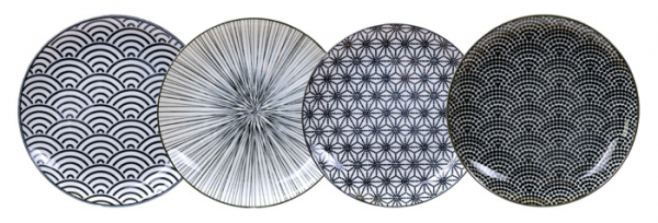 Nippon Black 4 Plate Set at Tokyo Design Studio (picture 1 of 6)