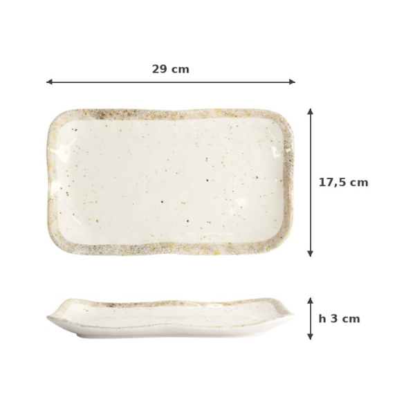 Serving Platter, Melamine, 29 × 17.5 × 3 cm, Item No. 18227