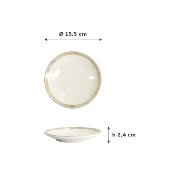 Plate White, Melamine, Ø 15.5 cm, Item No. 18230