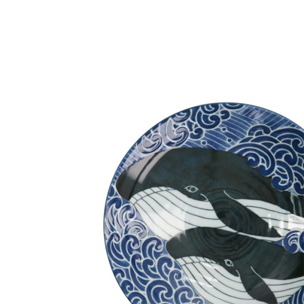 Pastateller Kawaii Ohira Whale Blau/Weiß, Porzellan, Ø 21,7 cm, 800 ml, Art.-Nr. 18330