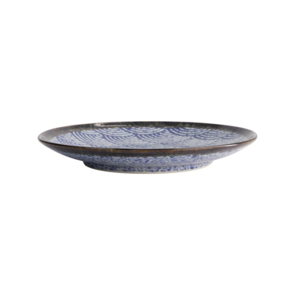 Teller Aisai Seigaiha Blau, Steingut, Ø 26 cm, Art.-Nr. 18572