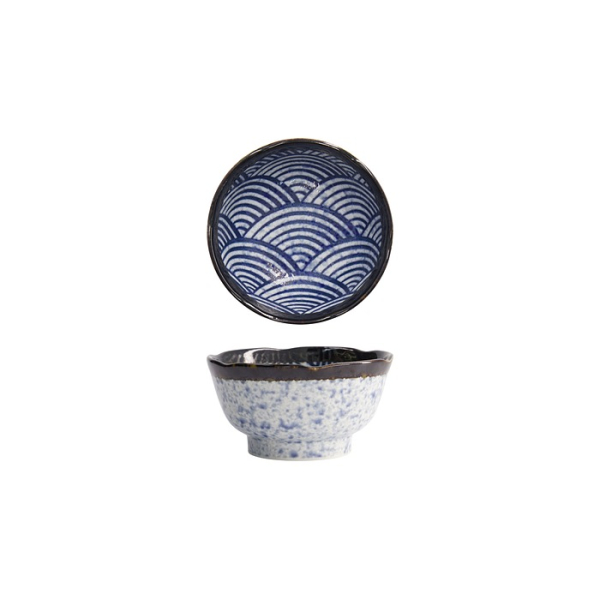 Bowl Aisai Seigaiha, Stoneware, 300 ml