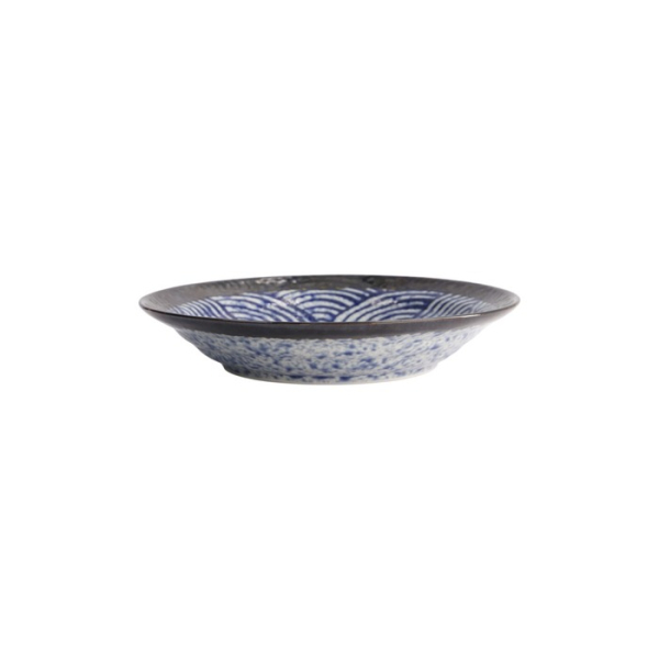 Schale Aisai Seigaiha Blau, Steinzeug, Ø 20,2 cm, Art.-Nr. 18578
