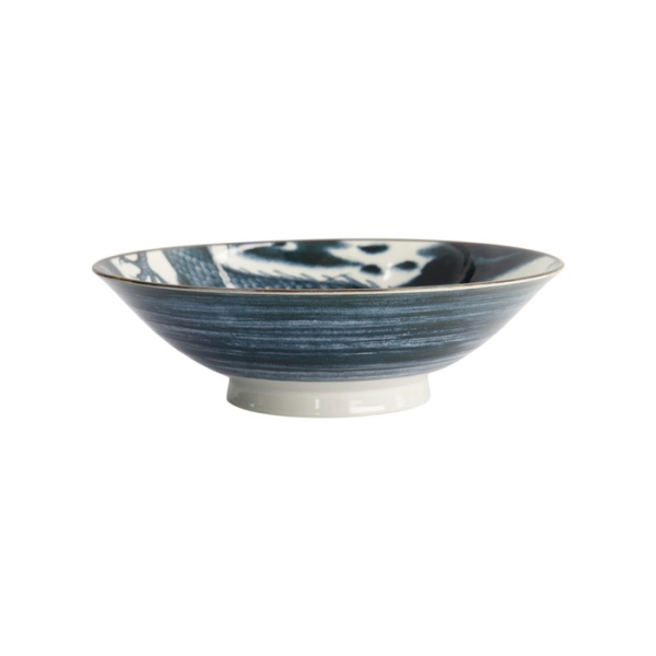 Bowl Japonism Dragon Dunkelgrau, Porcelain, 25.2 × 7.7 cm, Item No. 18689