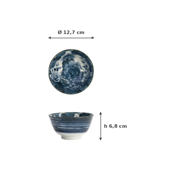 Bowl Japonism Lion Dunkelgrau, Porcelain, Ø 12.7 cm. Height 6.8 cm, Item No. 18700