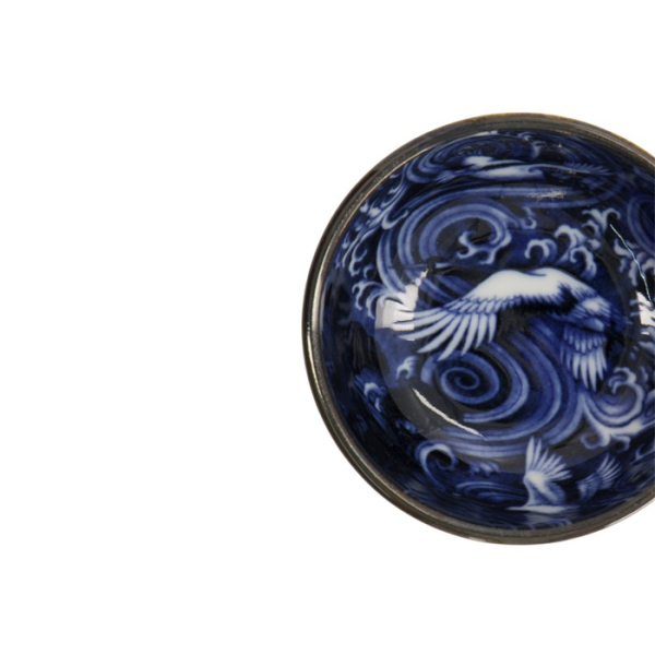 Saucenschale Japonism Crane Blau, Porzellan, Ø 8,7 cm, Art.-Nr. 18751