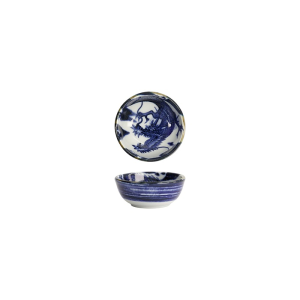 Saucenschale Japonism Dragon Blau, Porzellan, &Oslash; 8,7 cm