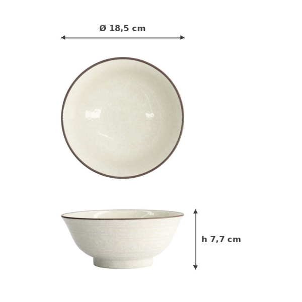 Rice Bowl Hime Kobiki Light Green, Stoneware, 18.5 × 7.7 cm, Item No. 18867