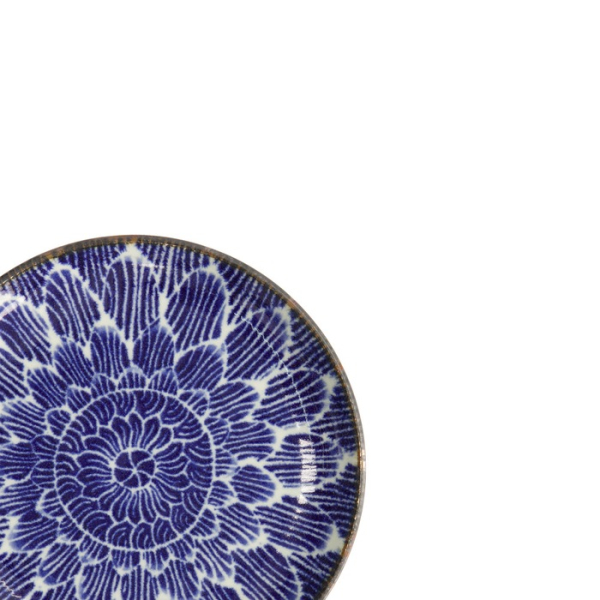 Teller Ohuke Dahlia Blau/Weiß, Porzellan, Ø 15,8 cm, Art.-Nr. 18887
