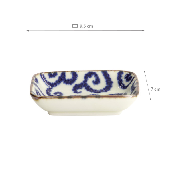 TDS, Eckige Schale, Ten Karakusa, 9,5 cm x 7 cm, Art.-Nr. 18899