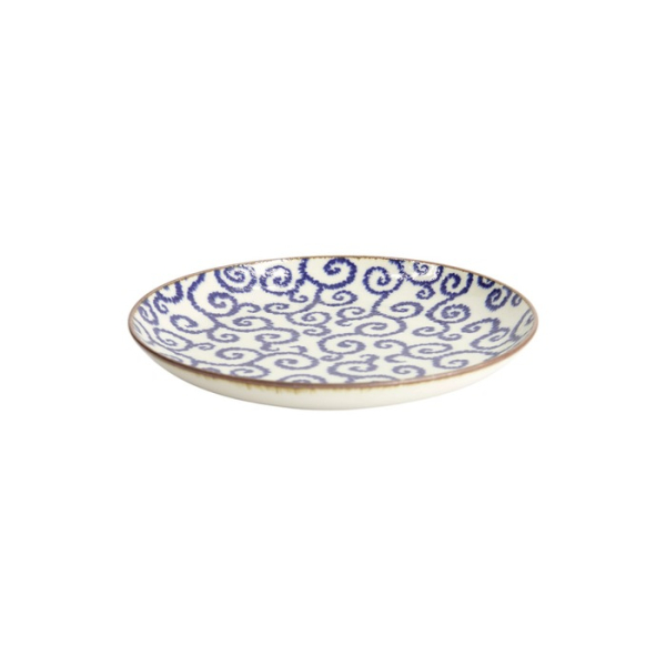 Plate Ten Karakusa Blue, White, Porcelain, Ø 21.5 cm, Item No. 18904