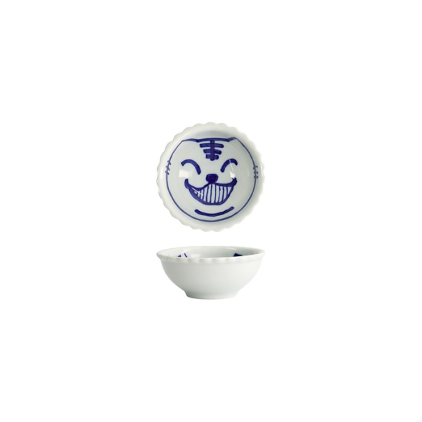 Sauce Bowl Neko Maruke Blue, White, Porcelain, 120 ml