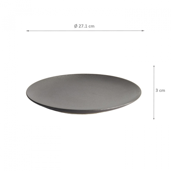 Yuzu Schwarz Coupe Platte Ø 27.1x3cm  Teller bei Tokyo Design Studio (Bild 6 von 6)