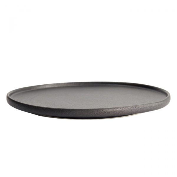 Ø 26x2.4cm Yuzu Black Round Plate with Rim  at Tokyo Design Studio (picture 4 of 7)