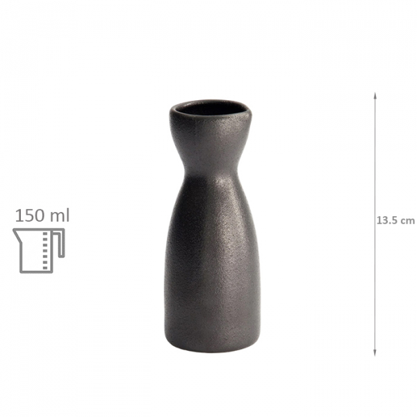 Yuzu Schwarz Sake-Flasche 13.5cm 150ml Sake-Flasche bei Tokyo Design Studio (Bild 7 von 7)