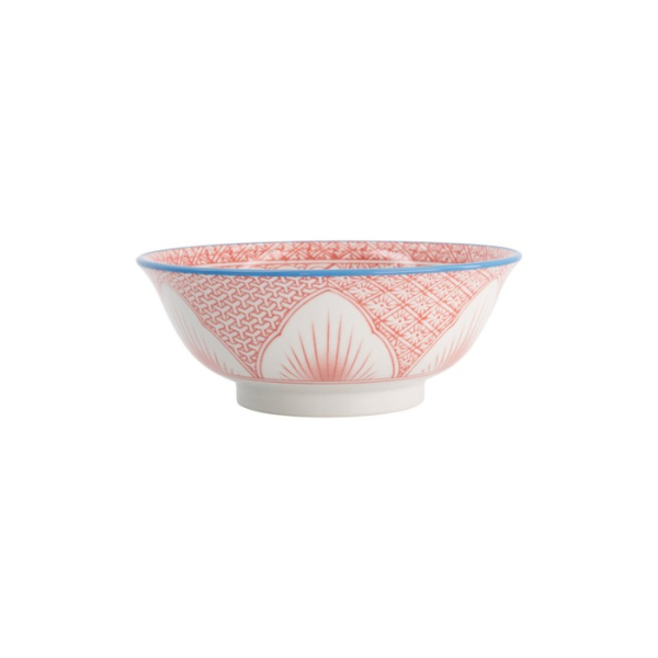 Ramen Bowl Lily Flower Red, Porcelain, 1.2 l, Item No. 20936