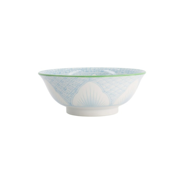 Ramen Bowl Lily Flower Hell Blue, Porcelain, 1.2 L, Item No. 20937
