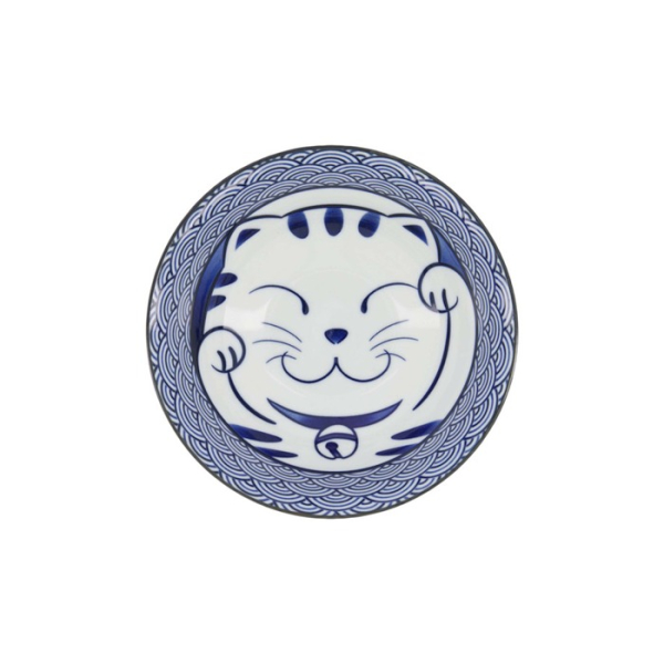 Ramenschale Kawaii Lucky Cat Blau, Porzellan, 1 l, Art.-Nr. 20952