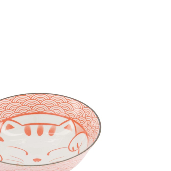 Ramenschale Kawaii Lucky Cat Rot, Porzellan, 1 l, Art.-Nr. 20953