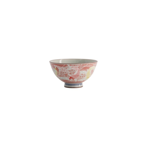 Rice Bowl Kawaii Carp Red, Porcelain, 300 ml, Item No. 20980