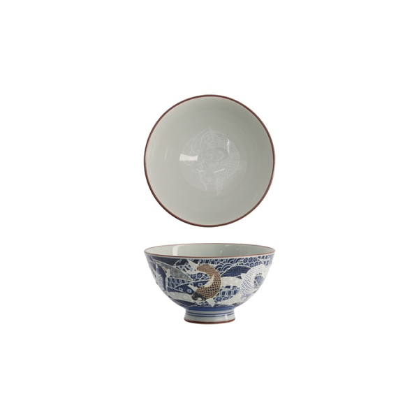 Rice Bowl Kawaii Carp Blue, Porcelain, 300 ml