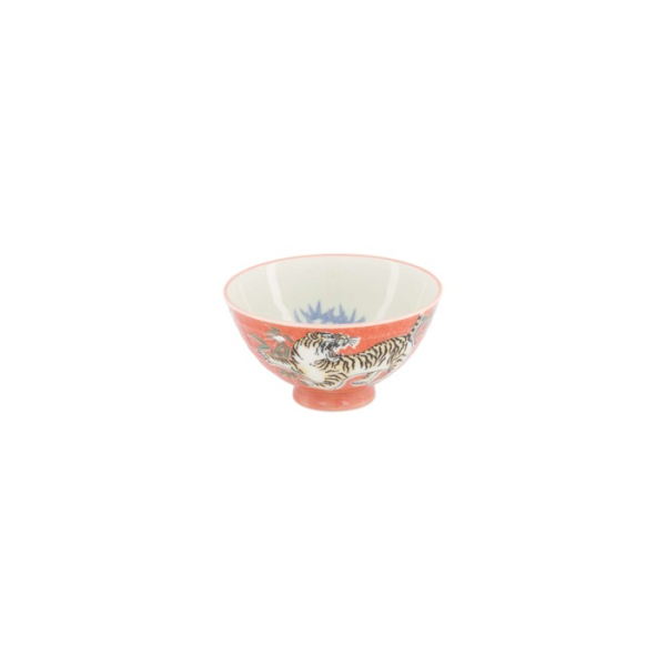 Rice Bowl Kawaii Tiger Red, Porcelain, 300 ml, Item No. 20982