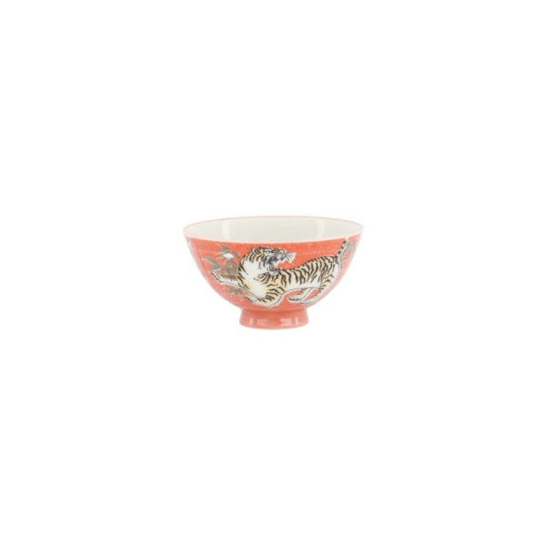 Rice Bowl Kawaii Tiger Red, Porcelain, 300 ml, Item No. 20982