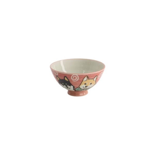 Rice Bowl Kawaii Shiba-Dog Pink, Porcelain, Ø 12.5 cm, Item No. 20984