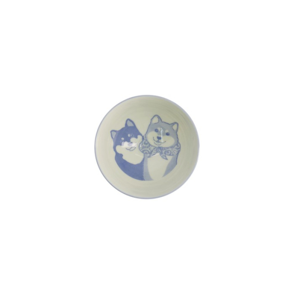 Rice Bowl Kawaii Shiba-Dog Blue, Porcelain, 350 ml, Item No. 20986