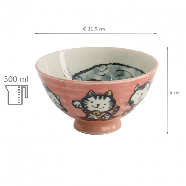 Kawaii Cat Reis-Schale bei Tokyo Design Studio (Bild 5 von 5)