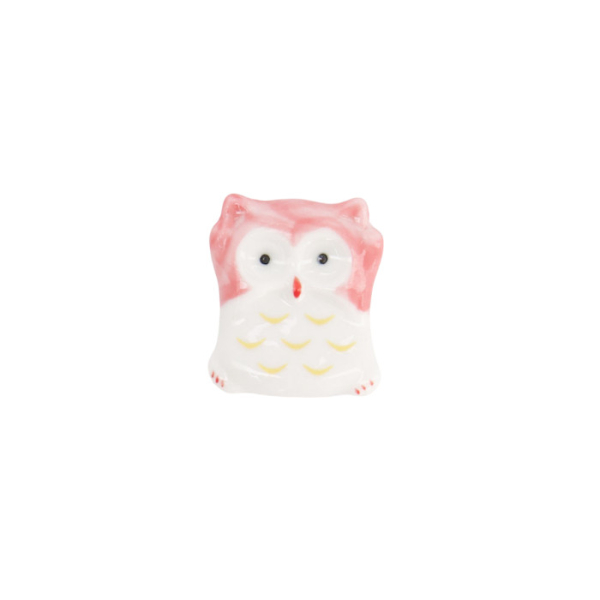 Owl Pink Chopstick Rest at Tokyo Design Studio